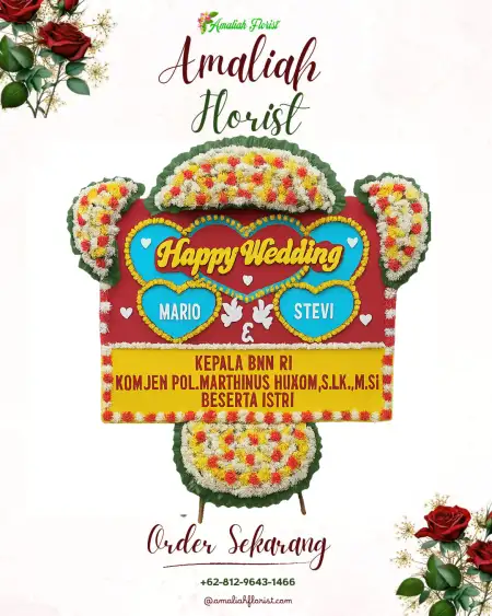 Papan Bunga Pernikahan Binorong